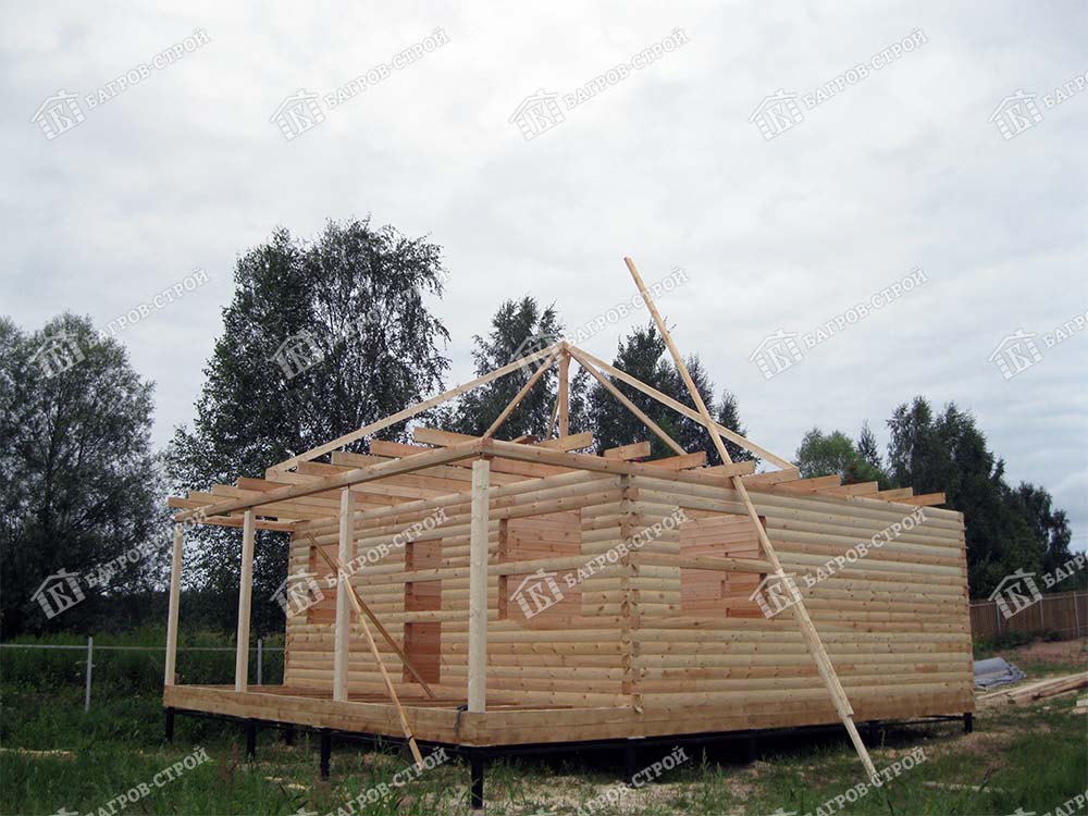 Дом из бруса 8х9 Бахтияр, Новгородская обл., Парфинский р-н, д. Хмелево