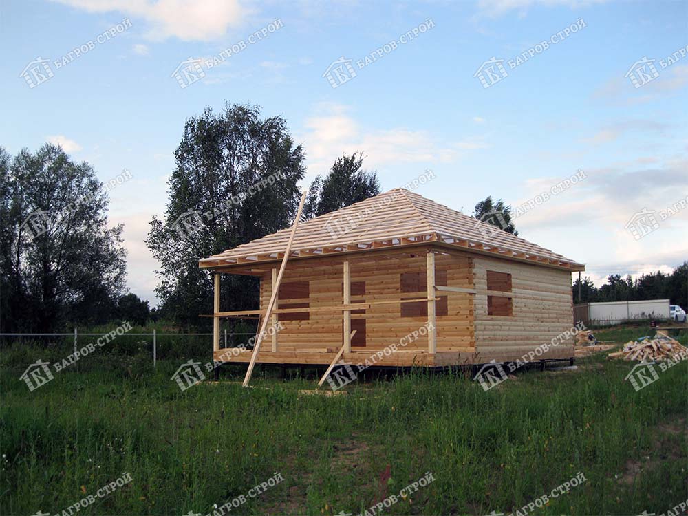Дом из бруса 8х9 Бахтияр, Новгородская обл., Парфинский р-н, д. Хмелево