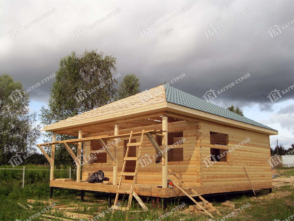 Дом из бруса 8х9 Бахтияр, Новгородская обл., Парфинский р-н, д. Хмелево