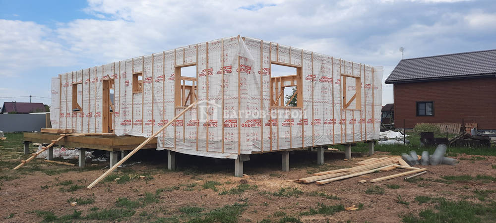 Каркасный дом 8х11 Тихомир, Новгородская область