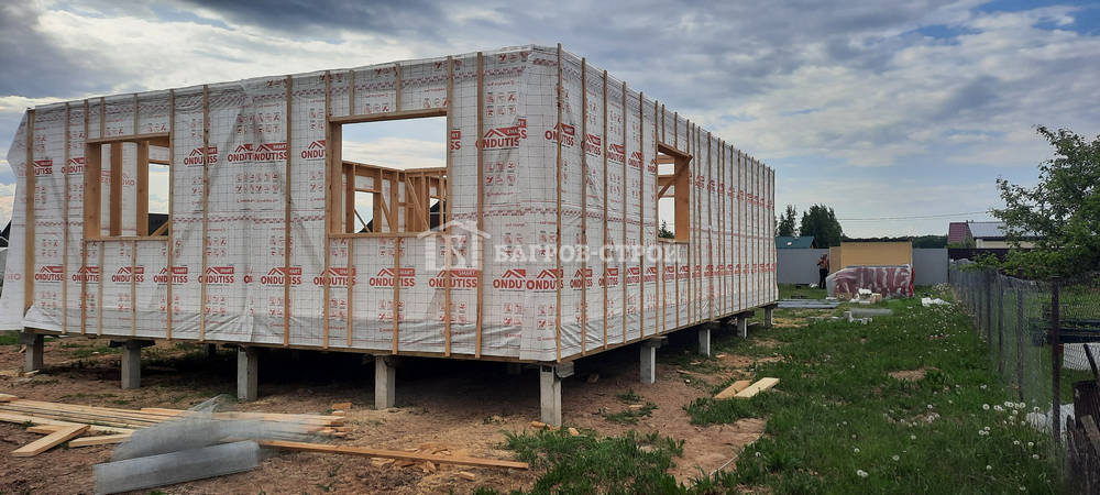 Каркасный дом 8х11 Тихомир, Новгородская область