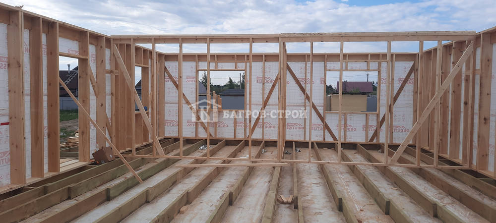 Каркасный дом 8х11 Тихомир, Новгородская область