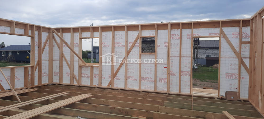 Каркасный дом 8х11 Тихомир, Новгородская область