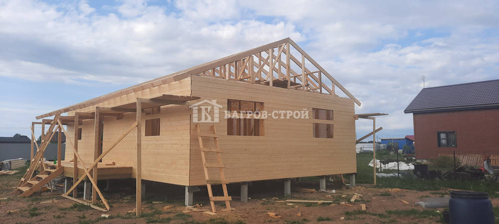 Каркасный дом 8х11 Тихомир, Новгородская область