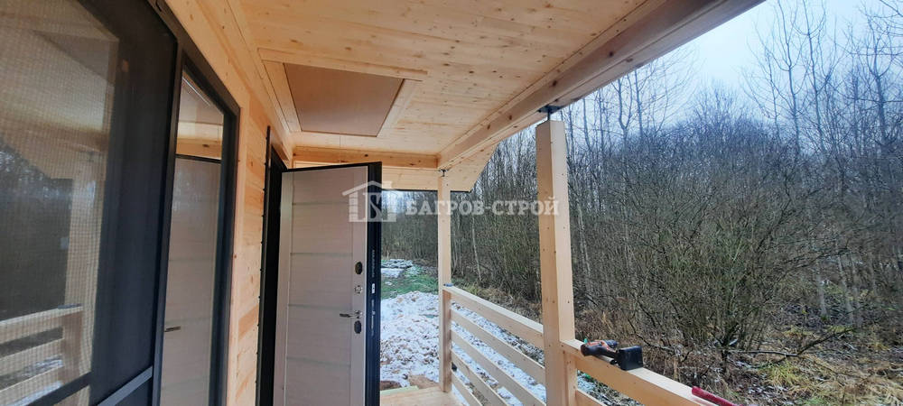 Баня брусовая 4х4.5 м. с террасой 1.5х4.0м, Тверская обл., Кимрский р-н.