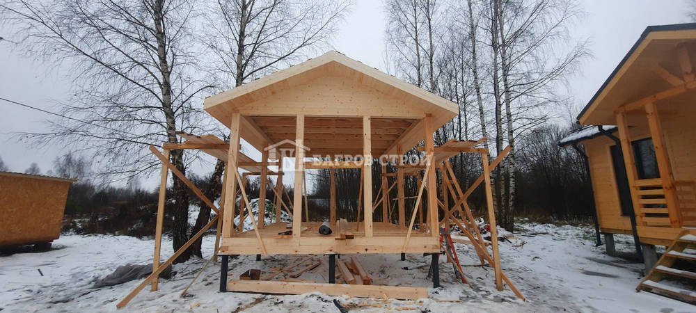 Каркасная беседка 4х5, Тверская обл., Кимрский р-н.