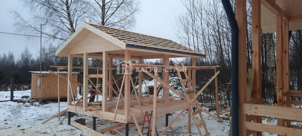 Каркасная беседка 4х5, Тверская обл., Кимрский р-н.